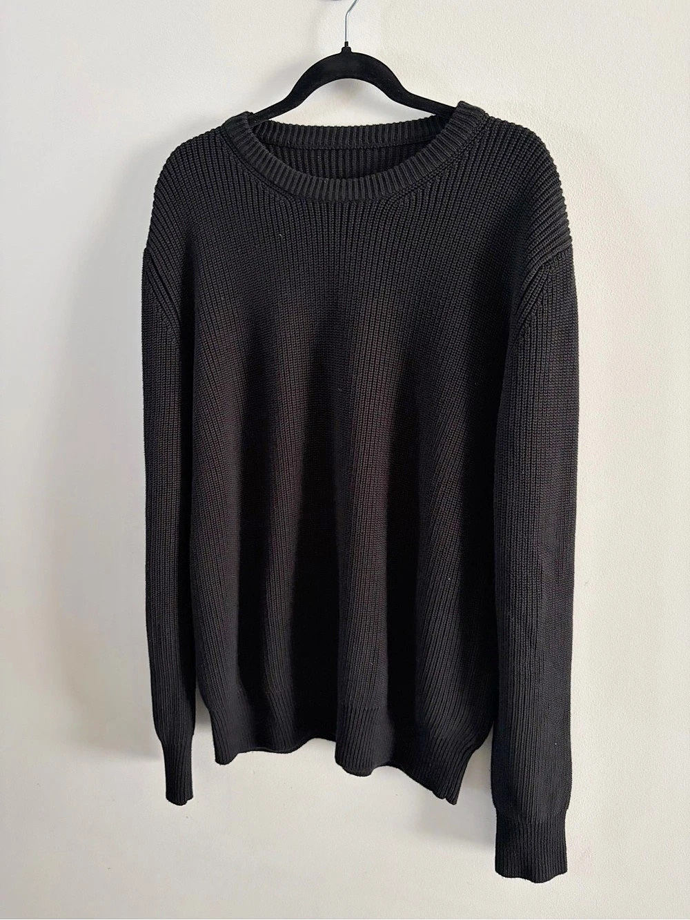 Maison Margiela Black Wool Crewneck Sweater Size Medium